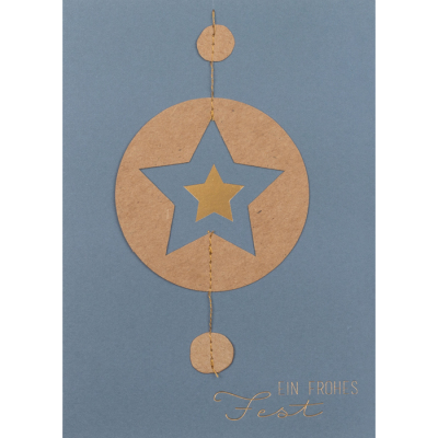 räder Weihnachtskarte Klappkarte Sternenzauberkarte "Ein frohes Fest"