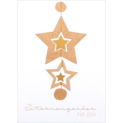 räder Weihnachtskarte Klappkarte Sternenzauberkarte "Für Dich"