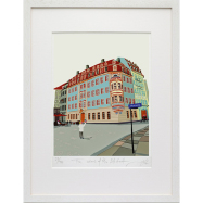 Manuel Sanz Mora - The Colours of the Altstadt - Neumarkt - mit Rahmen und Passepartout