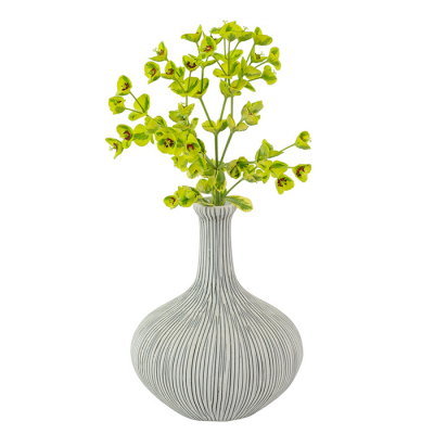 Vase Athen - klein, graue Streifen