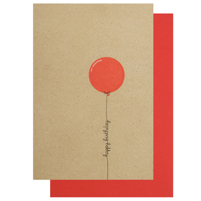 Geburtstagskarte Klappkarte "Happy Birthday" - Luftballon
