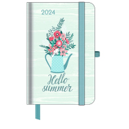 Taschenkalender Green Line Diary 2024 - Happy Vibes, klein