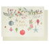 Weihnachtskarte Klappkarte "Merry Christmas" (Kugeln, Zweige)
