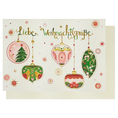 Weihnachtskarte Klappkarte "Liebe Weihnachtsgrüße"