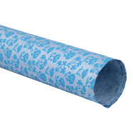 Geschenkpapier Bedruckt - Scherenschnitt-Blüten Mildes Blau-Ozeanblau