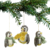 Weihnachtsanhänger Filz-Pinguin mini - bunt, 3er-Set