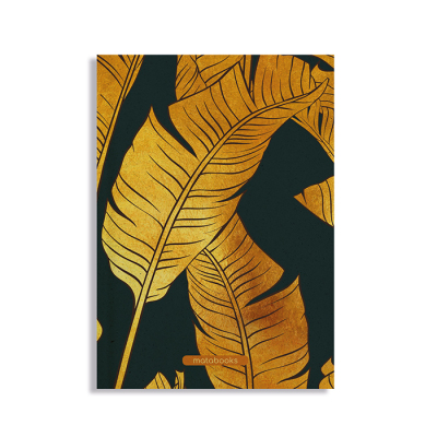 Matabooks Notizbuch Graspapier - Jana Golden Leaves - DIN A5 - blanko