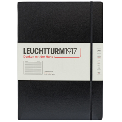 LEUCHTTURM Notizbuch Master Classic Hardcover Liniert - Schwarz