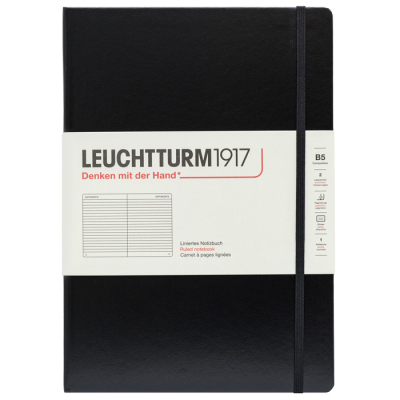 LEUCHTTURM Notizbuch Composition Hardcover Liniert - Schwarz
