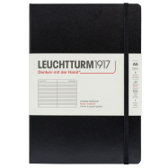 LEUCHTTURM Notizbuch Medium Hardcover Liniert - Schwarz