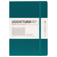 LEUCHTTURM Notizbuch Medium Hardcover Kariert - Pacific Green