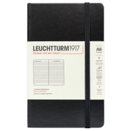 LEUCHTTURM Notizbuch Pocket Hardcover Liniert - Schwarz