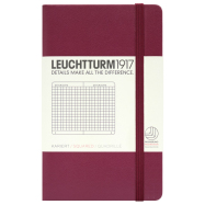 LEUCHTTURM Notizbuch Pocket Hardcover Kariert - Port Red