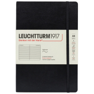 LEUCHTTURM Notizbuch Medium Softcover Liniert - Schwarz