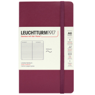 LEUCHTTURM Notizbuch Pocket Softcover Liniert - Port Red