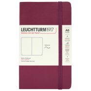 LEUCHTTURM Notizbuch Pocket Softcover Blanko - Port Red