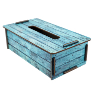 WERKHAUS Tissue-Box Holz, türkis