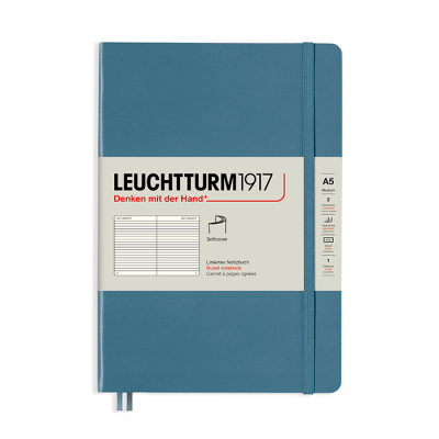 LEUCHTTURM Notizbuch Medium Softcover Liniert - Stone Blue