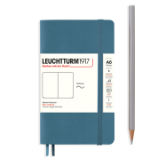 LEUCHTTURM Notizbuch Pocket Softcover Blanko - Stone Blue
