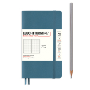 LEUCHTTURM Notizbuch Pocket Softcover Dotted - Stone Blue