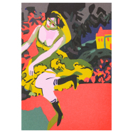 Kunst-Postkarte Kirchner - Music Hall Dancer