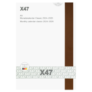 X47 Kalendereinlage Monatskalender Classic 2024-2026 -...