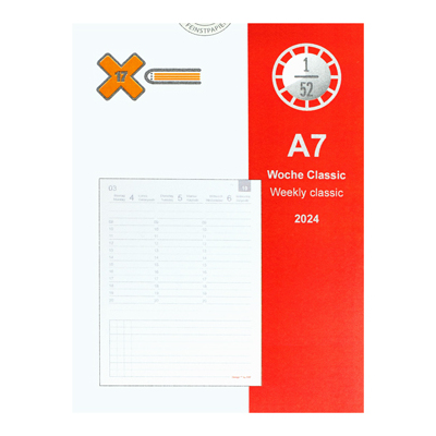X17 Kalendereinlage Wochenkalender Classic 2024 - Format DIN A7