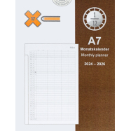 X17 Kalendereinlage Monatskalender 2024-2026 - Format DIN A7