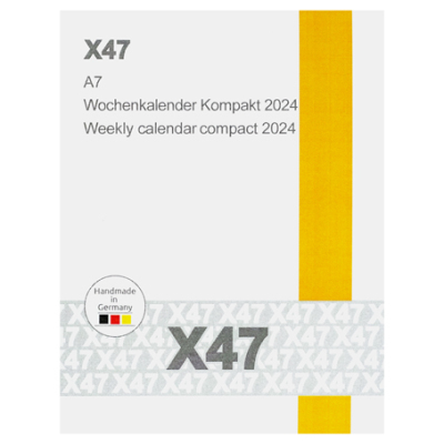 X47 Kalendereinlage Wochenkalender Kompakt 2024 - Format DIN A7
