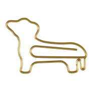 Büroklammer Dackel - golden, 12 Stück