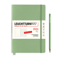 LEUCHTTURM Wochenkalender-Notizbuch 2024 Medium Salbei...
