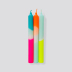Kerzen Dip Dye Neon - Rainbow Kisses - 3er-Set