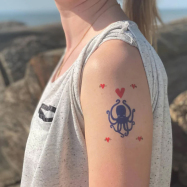 Tattoo Verliebter Oktopus