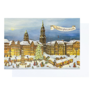 Weihnachtskarte Dresdner Striezelmarkt