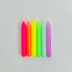 Kerzen Dip Dye Konfetti - Rainbow - 6er-Set