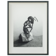 Sandro Porcu - The Thinker - Lithografie - mit Rahmen 40x30 cm