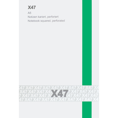X47 Notizeinlage kariert, Format DIN A5