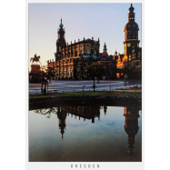 Postkarte Dresden - Kathedrale und Hausmannsturm des...