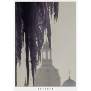 Postkarte Dresden - Winterimpression mit Frauenkirche und...