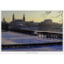 Postkarte Dresden - Winterlicher Blick vom Barockgarten am Japanischen Palais auf die Altstadt