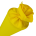 Schultüte zum Selbstgestalten, rund, 70 cm - gelb mit gelbem Filz