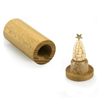 Weihnachtsbaum für die Hosentasche - Akazie - Unikate aus der Miniaturendrechslerei Uhlig