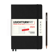 LEUCHTTURM Wochenkalender-Notizbuch 2024 Medium Schwarz
