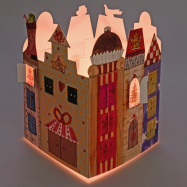 Leuchtender Adventskalender Silke Leffler - Bunte Häuser