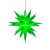 Original Herrnhuter Stern für innen ø ca. 13 cm grün mit LED