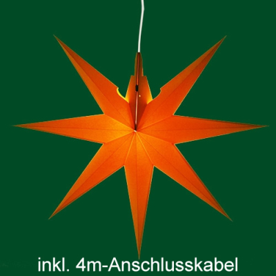 Erzgebirgischer Fensterstern No. 15 - ø 55 cm orange - inkl. Beleuchtung B5