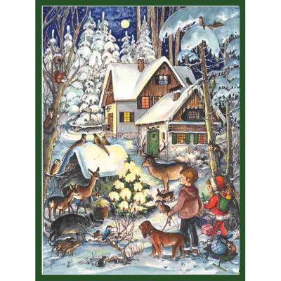 Schokoladen-Adventskalender "Winter bei den Tieren"