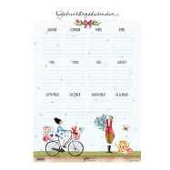 Silke Leffler Geburtstagskalender-Wandplaner Fahrrad