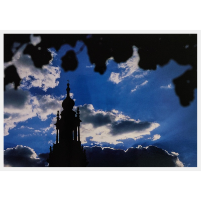 Postkarte Dresden - Kathedrale im Gegenlicht
