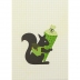 Schulanfangskarte Postkarte Eichhörnchen mit Schultüte